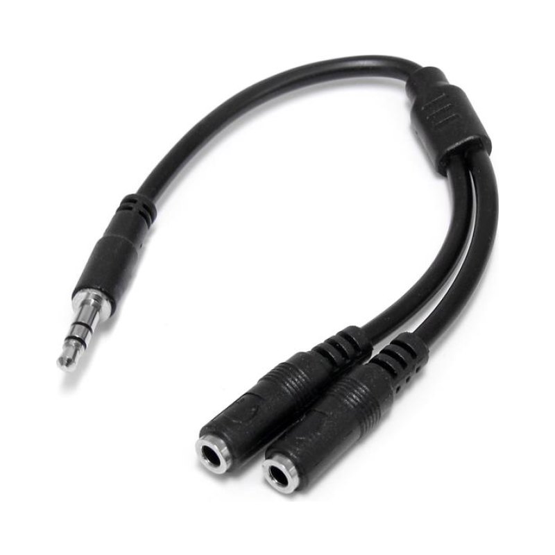 StarTech.com Câble répartiteur stéréo Slim - Mâle 3,5 mm vers 2 femelles 3,5 mm
