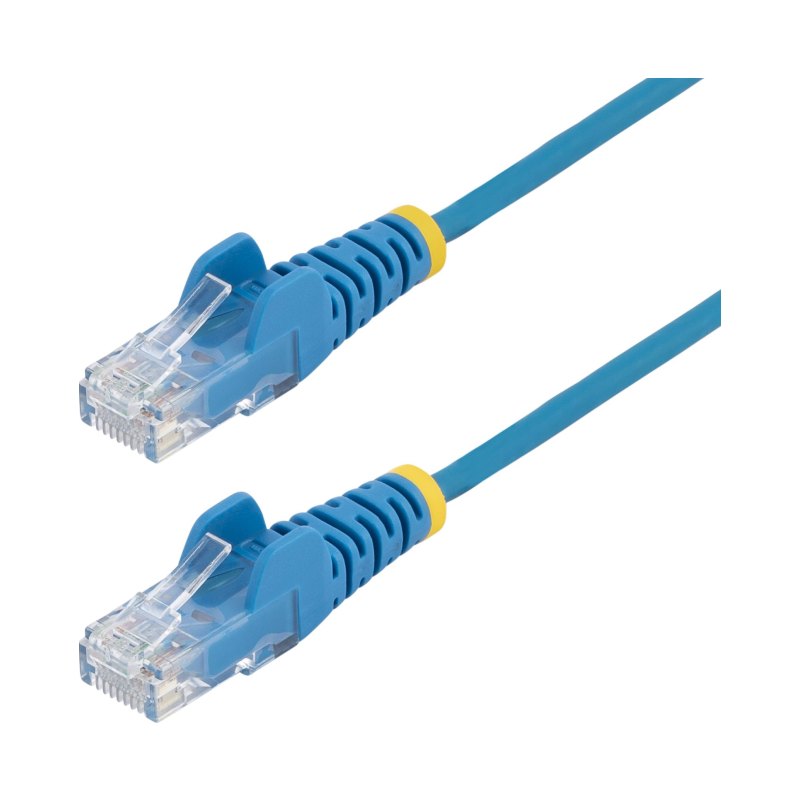 StarTech.com 4ft Blue Slim CAT6 Ethernet Cable, Snagless, 100W PoE, UTP, LSZH, 28AWG Pure Bare Copper Wire, Slim RJ45 Network Patch Cord w/Strain Reliefs, Individually Tested