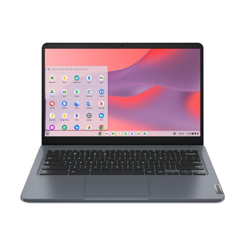 Lenovo 14e Chromebook Gen 3 N100 35,6 cm (14") Full HD 8 Go LPDDR5-SDRAM 64 Go eMMC Wi-Fi 6E (802.11ax) ChromeOS Gris