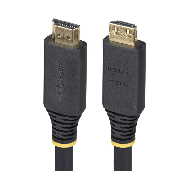 StarTech.com Câble HDMI Haut Débit de 10,6m avec Connecteur à Pince, 4K 60Hz/1440p 144Hz, HDR10/HDCP 2.2/ARC, 18Gbps, UHD HDMI, Cordon pour TV/Moniteur/Écran, Gaine TPE