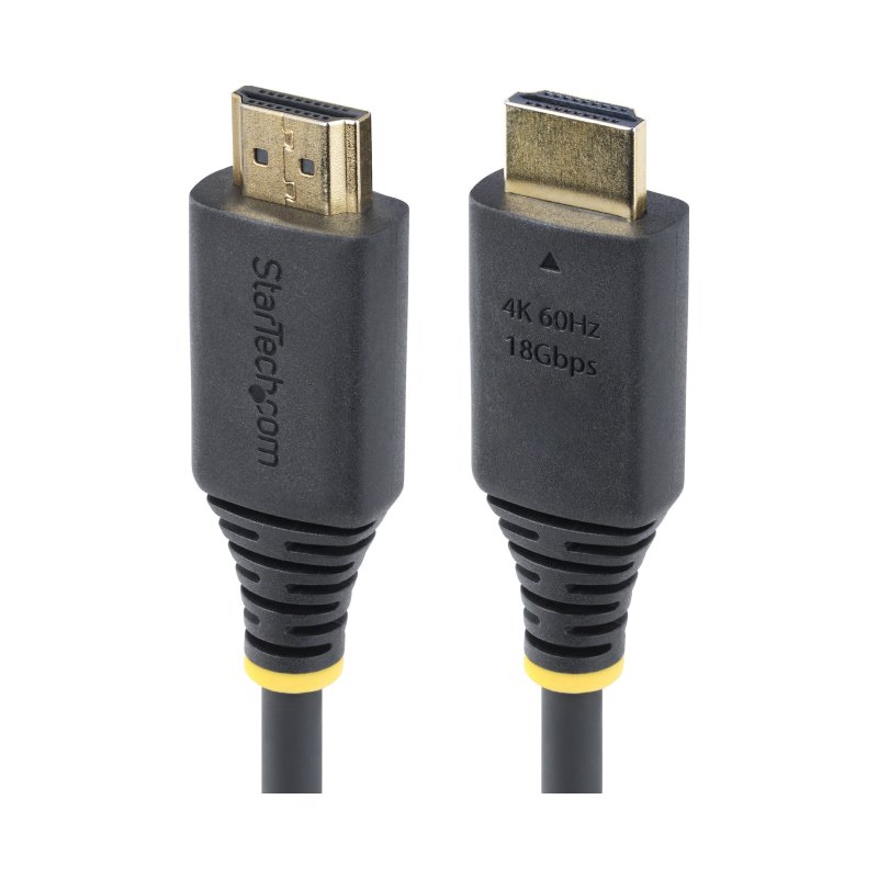 StarTech.com 1ft (30cm) High Speed HDMI Cable, 4K 60Hz/1440p 144Hz, HDR10/HDCP 2.2/ARC, 18Gbps, UHD HDMI 2.0 Cord for TV/Monitor/Display, TPE Jacket