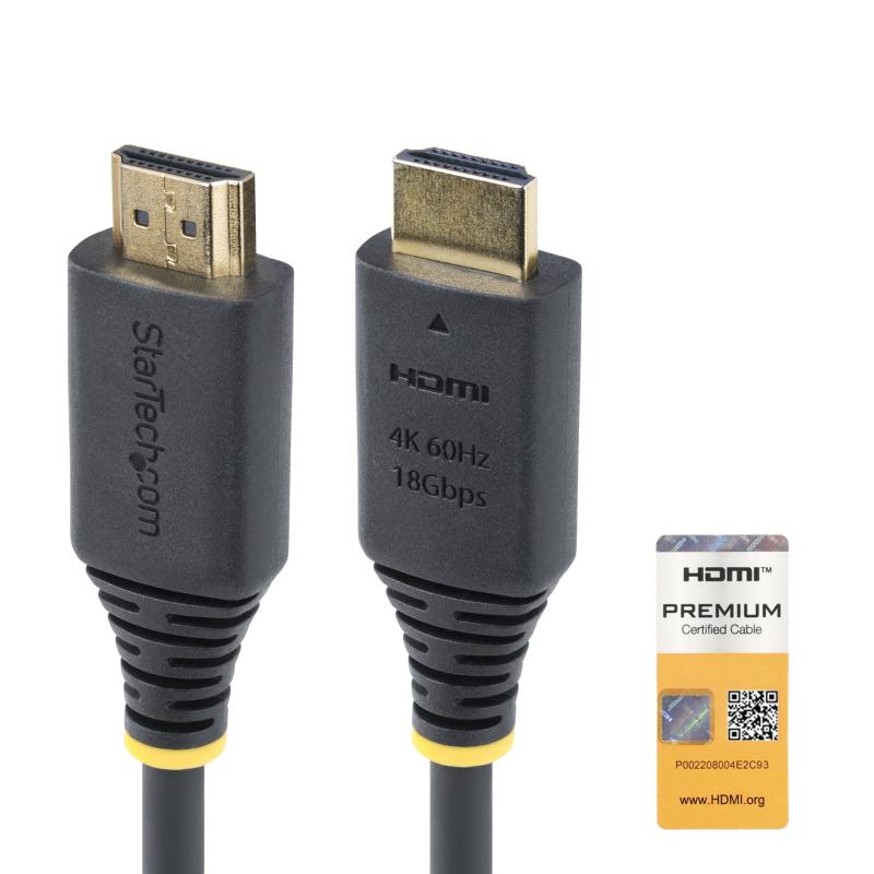 StarTech.com 30ft (9.1m) Active High Speed HDMI Cable, 4K 60Hz/1440p 144Hz, HDR10/HDCP 2.2/ARC, 18Gbps, UHD HDMI 2.0 Cord for TV/Monitor/Display, TPE Jacket