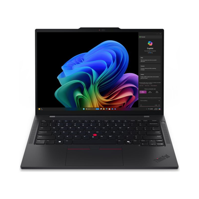 Lenovo ThinkPad T14s Gen 6 (Snapdragon) Copilot+ PC X1E-78-100 Laptop 35.6 cm (14") WUXGA 32 GB LPDDR5x-SDRAM 1 TB SSD Wi-Fi 7 (802.11be) Windows 11 Pro Black French