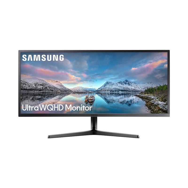 Samsung LS34J552WQNXZA computer monitor 86.6 cm (34.1") 3440 x 1440 pixels Quad HD Blue, Grey
