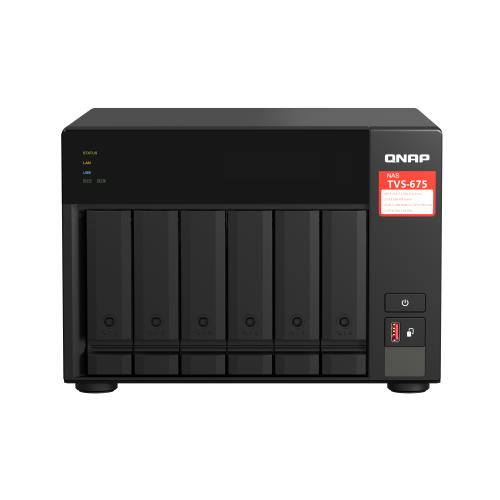 QNAP TVS-675 NAS Tower ZhaoXin KaiXian KX-6000 KX-U6580 8 GB DDR4 0 TB QuTS hero Black