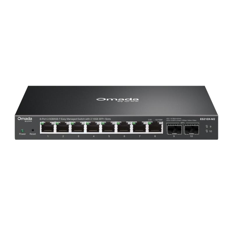 TP-Link ES210X-M2 commutateur réseau Géré 2.5G Ethernet (100/1000/2500) Montage sur le bureau ou sur le mur Noir