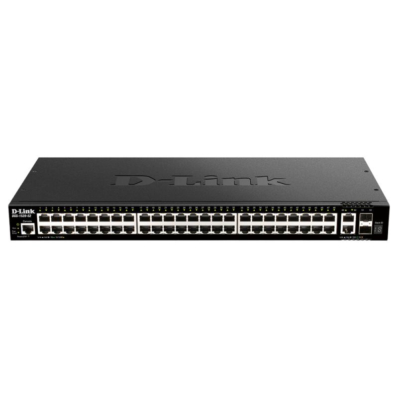 D-Link DGS-1520-52 commutateur réseau Géré L3 10G Ethernet (100/1000/10000) 1U Noir