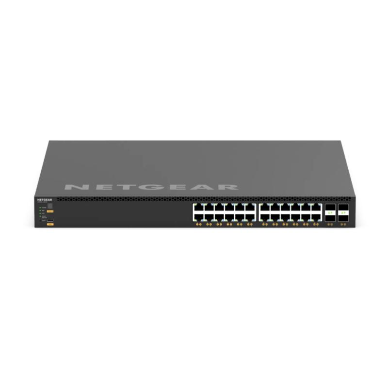 NETGEAR M4350-24X4V Géré L3 10G Ethernet (100/1000/10000) Connexion Ethernet, supportant l'alimentation via ce port (PoE) 1U Noir
