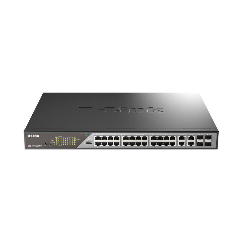 D-Link DSS-200G-28MP network switch Managed L2 Gigabit Ethernet (10/100/1000) Power over Ethernet (PoE) 1U Grey