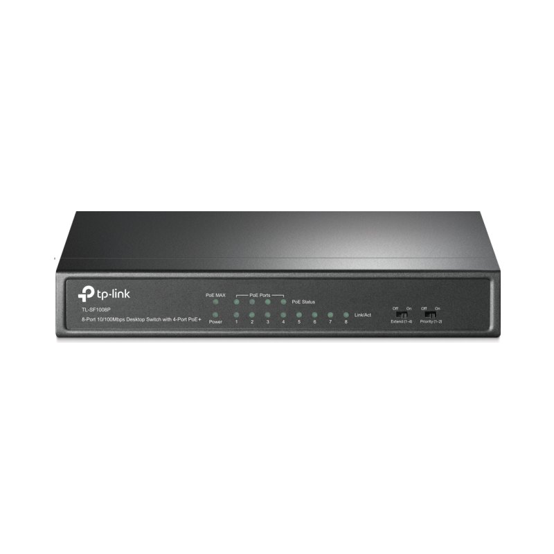 TP-Link 8-Port 10/100Mbps Desktop PoE Switch with 4-Port