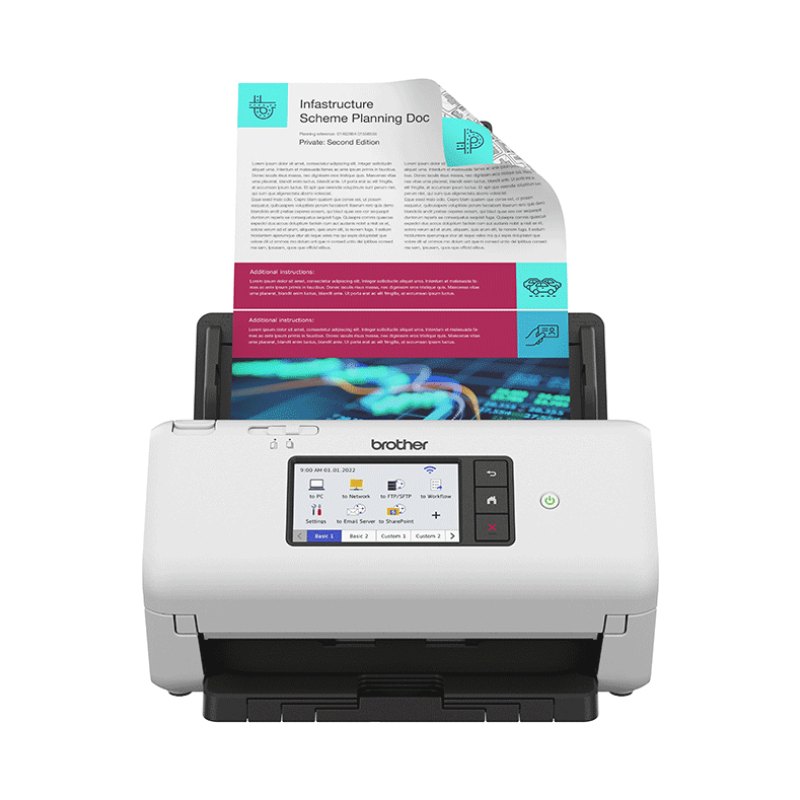 Brother ADS-4700W scanner ADF + Sheet-fed scanner 600 x 600 DPI A4 Black, White