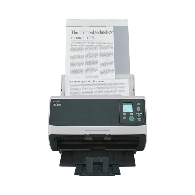 Ricoh fi-8190 ADF + Manual feed scanner 600 x 600 DPI A4 Black, Grey
