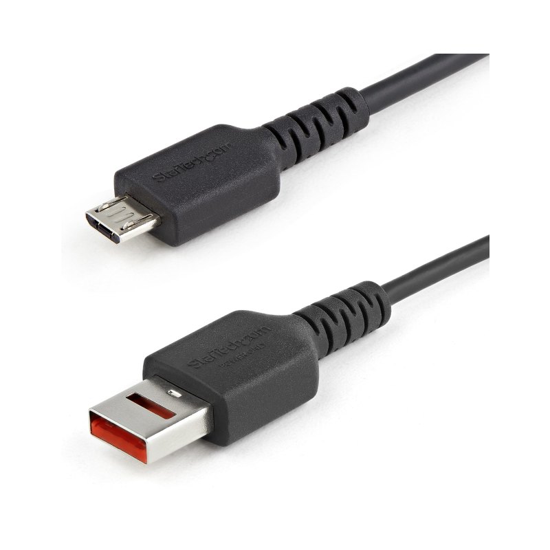 StarTech.com 3 pieds (1 m) Câble de charge sécurisée – USB-A à Micro USB Blocage de données Câble de charge uniquement – Câble d'alimentation pour téléphone/tablette – Adaptateur de câble de protection de données
