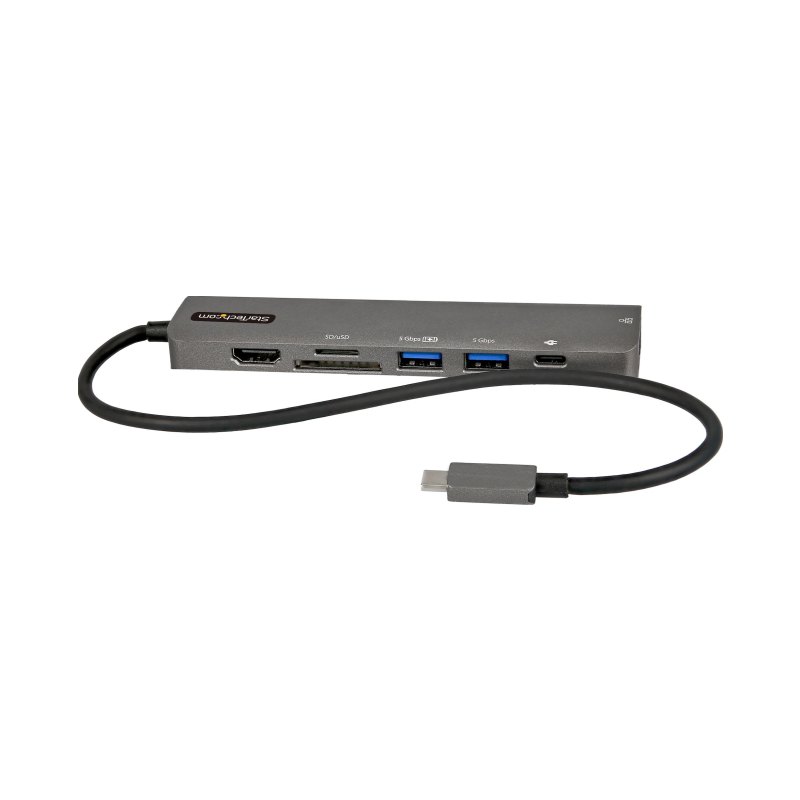 StarTech.com USB-C Multiport Adapter Hub, USB-C to 4K 60Hz HDMI, Gigabit Ethernet and 100W Laptop Charging for Macbook Pro / Air and Windows