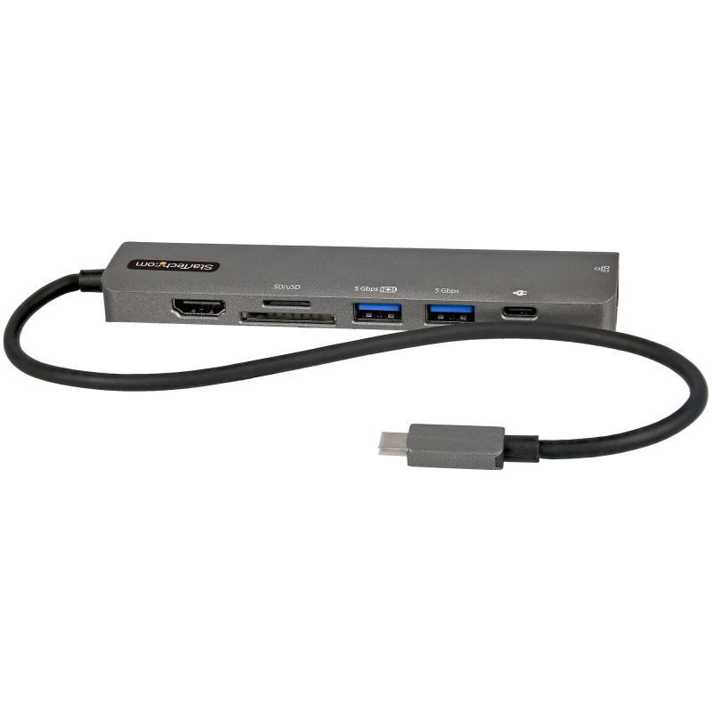 StarTech.com USB-C Multiport Adapter Hub, USB-C to 4K 60Hz HDMI, Gigabit Ethernet and 100W Laptop Charging for Macbook Pro / Air and Windows