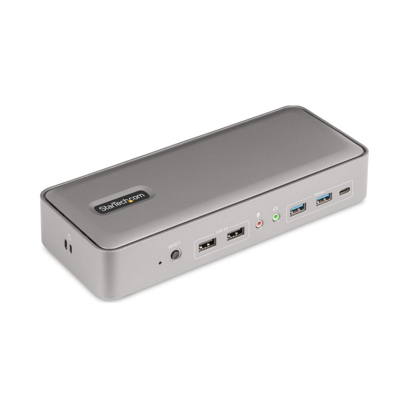 StarTech.com Dual-Laptop USB-C KVM Docking Station, Dual Monitor 4K 60Hz DisplayPort Dock, 5-Port USB Hub, GbE, 90W/45W Power Delivery to Two Laptops, Windows/Mac, 2-Host KVM Dock - TAA