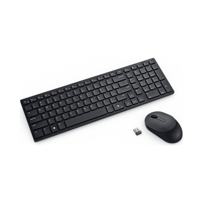 DELL KM555 keyboard Mouse included Universal RF Wireless + Bluetooth UK English Black