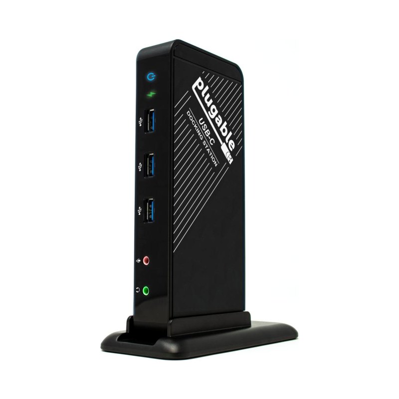 Plugable Technologies UD-CA1A laptop dock/port replicator Docking USB 3.2 Gen 1 (3.1 Gen 1) Type-C Black