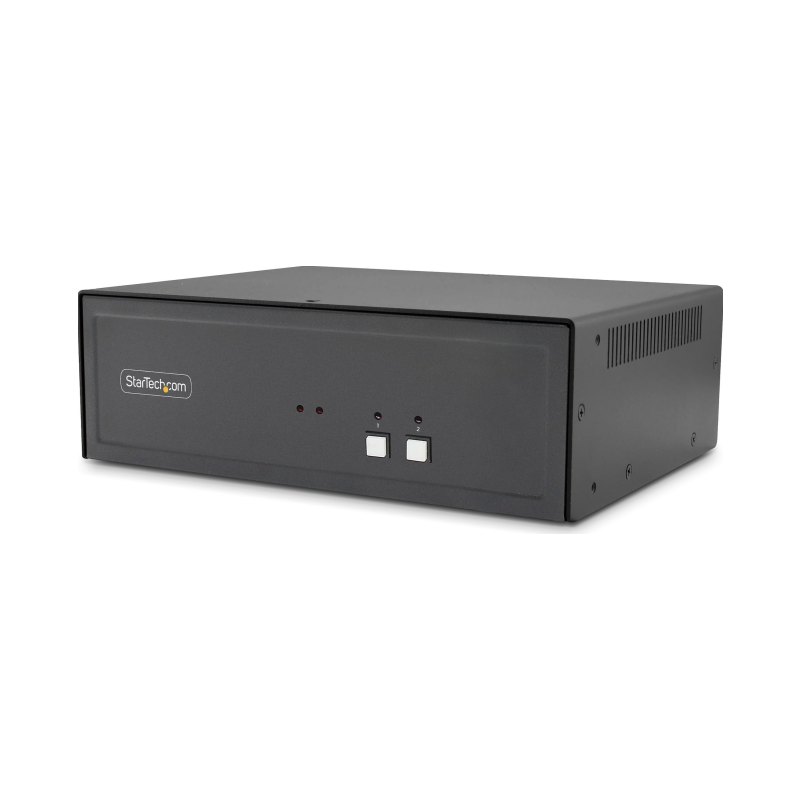 StarTech.com Switch KVM Sécurisé à 2 Ports pour Deux Écrans, HDMI ou DisplayPort, 4K 60 Hz, KVM de Bureau NIAP 4.0, Boîtier Métallique, Port CAC, Made in USA