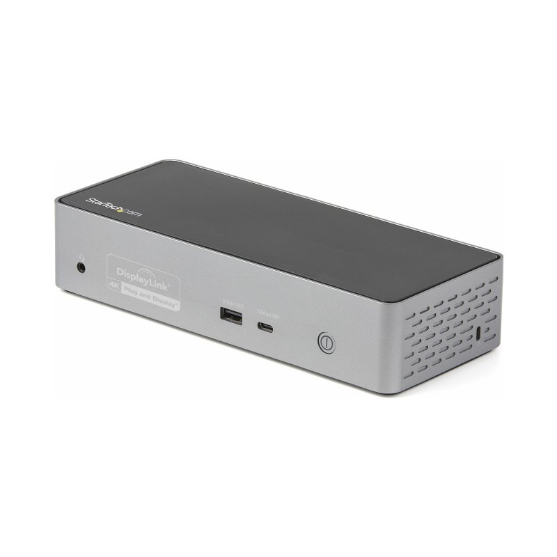 StarTech.com USB C Dock - 4K 60Hz Quad Monitor DisplayPort & HDMI - Universal USB-C Docking Station with 100W Power Delivery - USB Hub with 1x USB Type-C & 3x USB-A, Ethernet, Audio