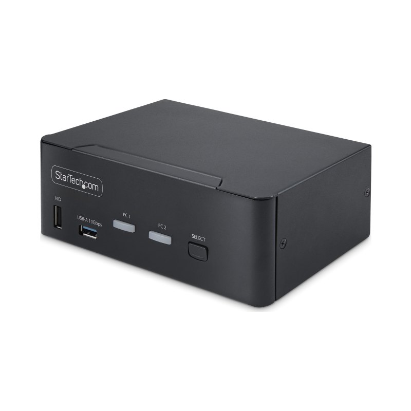 StarTech.com Switch KVM DisplayPort 2 Ports, 8K 60Hz / 4K 144Hz, DP 1.4, 2 Ports USB 10Gbps, 4 Ports USB HID, Commutateur KVM, Commutation par Touches de Raccourci, Conforme TAA