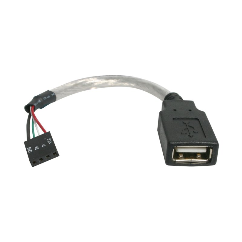 StarTech.com 6in USB 2.0 Cable - USB A Female to USB Motherboard 4 Pin Header F/F