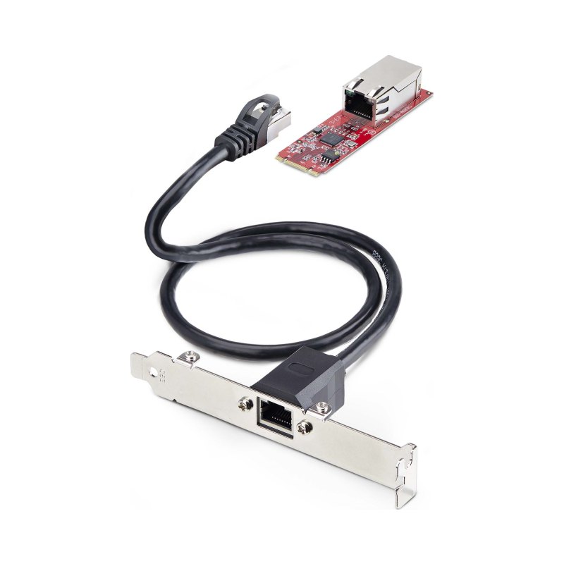 StarTech.com 1-Port 2.5GbE M.2 2280 Network Card, Multi-Gigabit Speeds (2.5G/1G/100M/10M), NBASE-T (802.3bz) NIC, M.2 B+M Key, PCIe Ethernet Interface, For SFF/Desktop PCs - TAA
