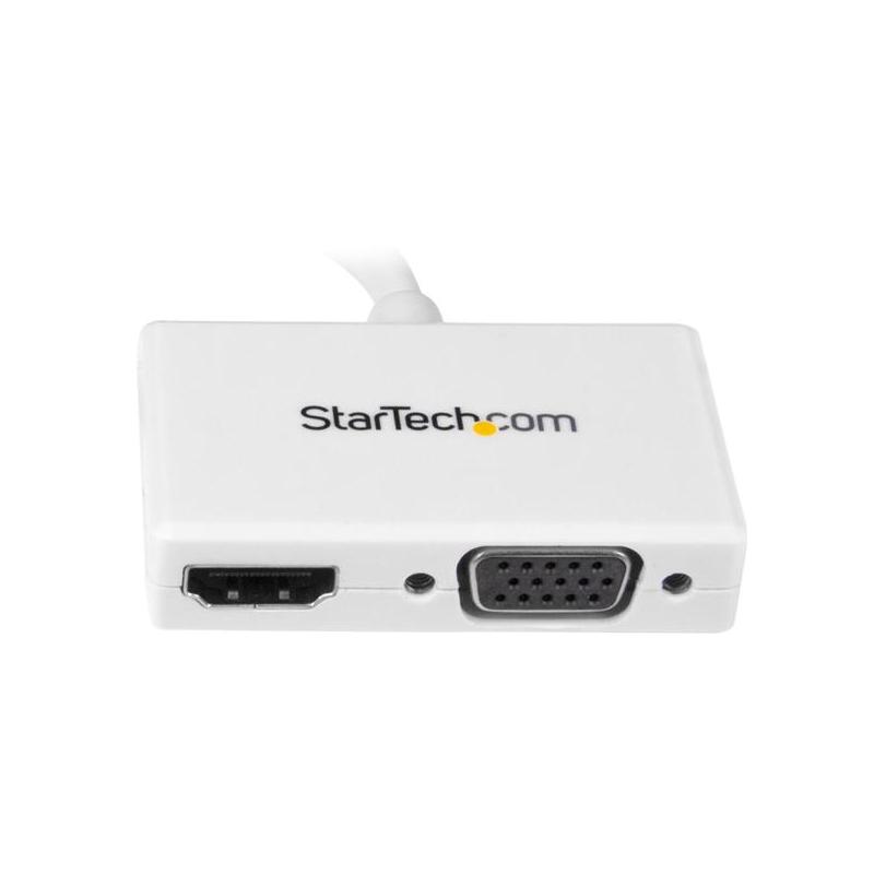 StarTech.com Travel A/V Adapter: 2-in-1 Mini DisplayPort to HDMI or VGA Converter - White 2