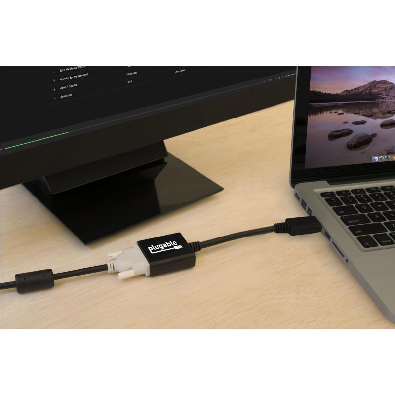 Plugable Technologies DisplayPort to DVI Adapter, Driverless, Compatible with Windows and Linux Systems and Displays up to 1920x1200@60Hz, Passive 4