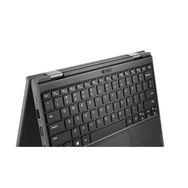Lenovo 300e 2nd Gen (AMD) Hybrid (2-in-1) 29.5 cm (11.6") Touchscreen HD 4 GB DDR4-SDRAM 64 GB eMMC Wi-Fi 5 (802.11ac) Windows 10 Pro Education Black 2