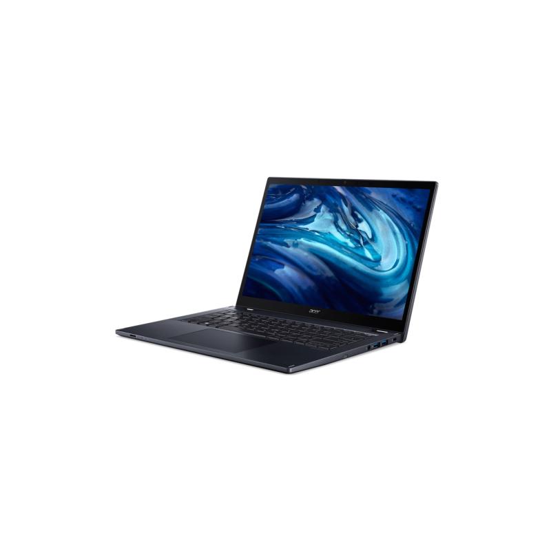 Acer TravelMate TMP414RN-52-711D Intel® Core™ i7 i7-1260P Hybrid (2-in-1) 35.6 cm (14") Touchscreen WUXGA 16 GB DDR4-SDRAM 512 GB SSD Wi-Fi 6E (802.11ax) Windows 10 Pro Blue 3