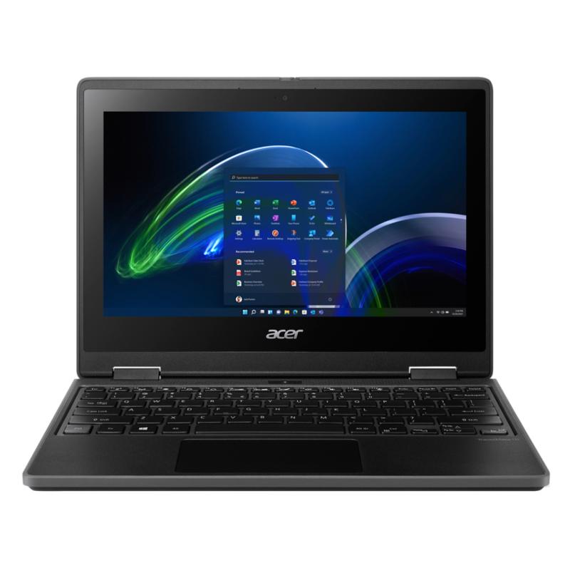 Acer TravelMate Spin B3 NX.VQWAA.005 laptop Intel® Celeron® N5100 Hybrid (2-in-1) 29.5 cm (11.6") Touchscreen HD 4 GB DDR4-SDRAM 128 GB SSD Wi-Fi 6 (802.11ax) Windows 11 Pro Education Black