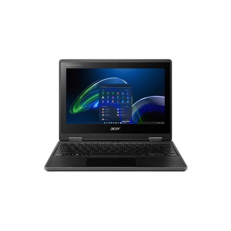 Acer TravelMate Spin B3 TMB311R-32-C47B Intel® Celeron® N N5100 Hybrid (2-in-1) 29.5 cm (11.6") Touchscreen HD 8 GB DDR4-SDRAM 128 GB Flash Wi-Fi 6 (802.11ax) Windows 11 Pro Black