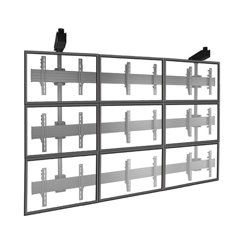 Chief Fusion® Micro-Adjustable Large Ceiling Mounted 3 x 3 Video Wall Solutions
