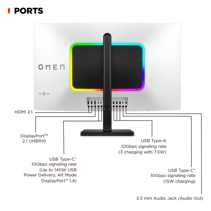 HP OMEN Transcend 31.5 inch UHD 240Hz OLED Gaming Monitor - Transcend 32 3