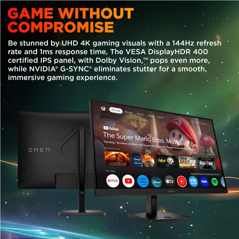 OMEN by HP 31.5 inch UHD 144Hz Smart Gaming Monitor - OMEN 32x 2