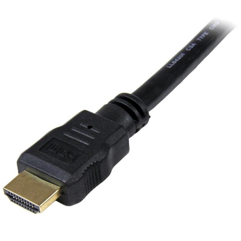 StarTech.com 1.6ft (50cm) HDMI Cable - 4K High Speed HDMI Cable with Ethernet - UHD 4K 30Hz Video - HDMI 1.4 Cable - Ultra HD HDMI Monitors, Projectors, TVs & Displays - Black HDMI Cord - M/M 2
