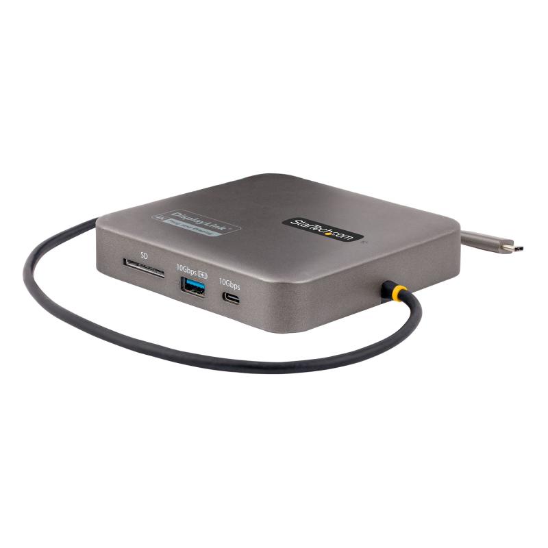 StarTech.com Station d'Accueil USB C, Double HDMI 4K 60Hz Compatible avec Macbook Pro (M1/M2/M3/M4) et Windows, Hub USB-A/USB-C 10Gbps, 100W Power Delivery, GbE, SD, Câble 56cm
