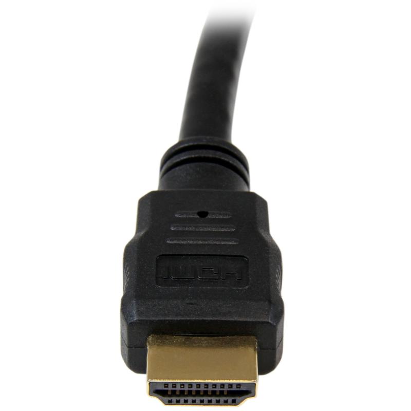 StarTech.com 1.6ft (50cm) HDMI Cable - 4K High Speed HDMI Cable with Ethernet - UHD 4K 30Hz Video - HDMI 1.4 Cable - Ultra HD HDMI Monitors, Projectors, TVs & Displays - Black HDMI Cord - M/M 3
