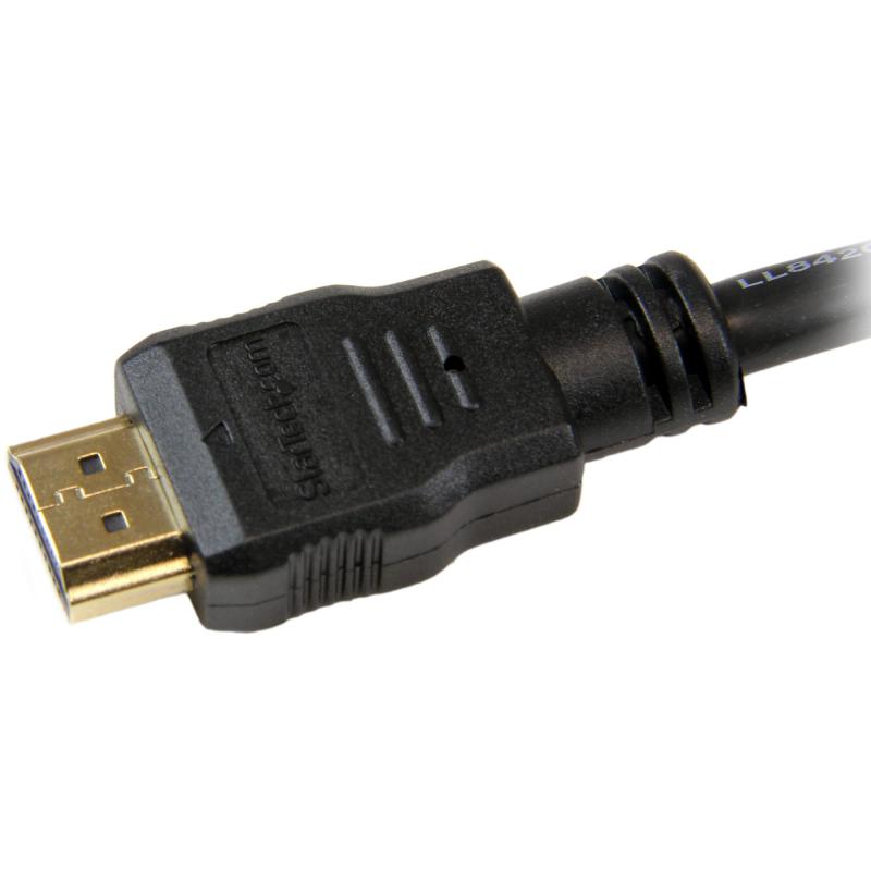 StarTech.com 1.6ft (50cm) HDMI Cable - 4K High Speed HDMI Cable with Ethernet - UHD 4K 30Hz Video - HDMI 1.4 Cable - Ultra HD HDMI Monitors, Projectors, TVs & Displays - Black HDMI Cord - M/M 4