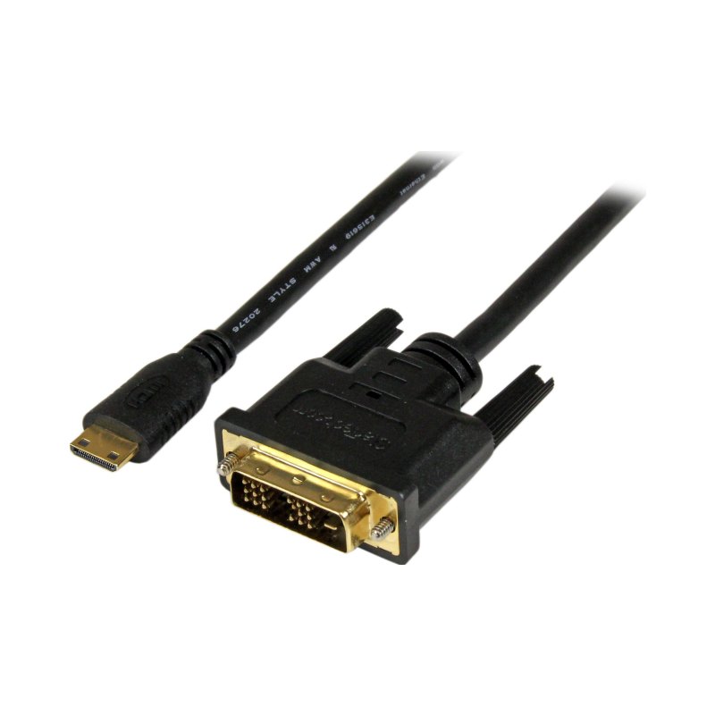 StarTech.com Câble Mini HDMI vers DVI de 2m - Câble DVI-D vers HDMI (1920x1200p) - Mini HDMI Mâle 19 Broches vers DVI-D Mâle - Câble Convertisseur pour Moniteur Numérique M/M