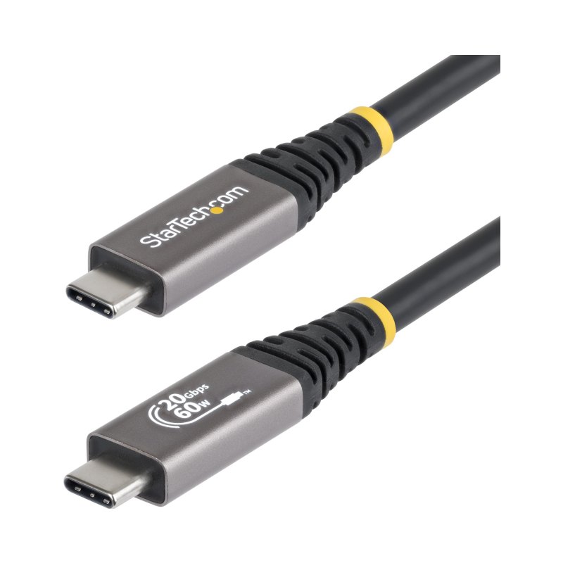 StarTech.com CC10FT20GUSB4CX câble USB USB4 Gen 3x2 3 m USB C 20 Gbit/s 60 W Noir