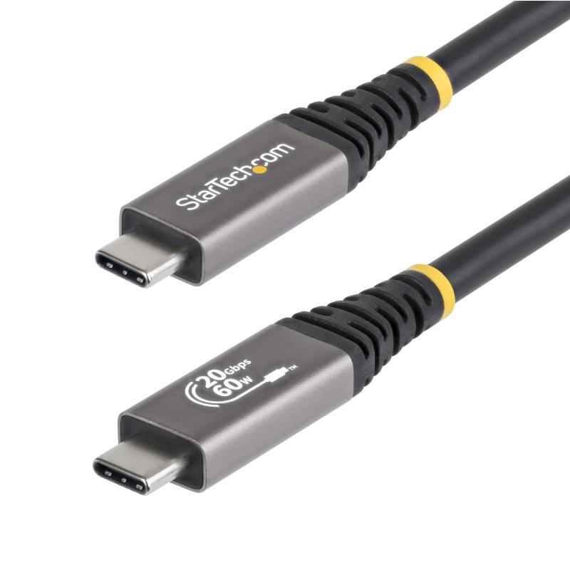 StarTech.com CC10FT20GUSB4CX câble USB USB4 Gen 3x2 3 m USB C 20 Gbit/s 60 W Noir