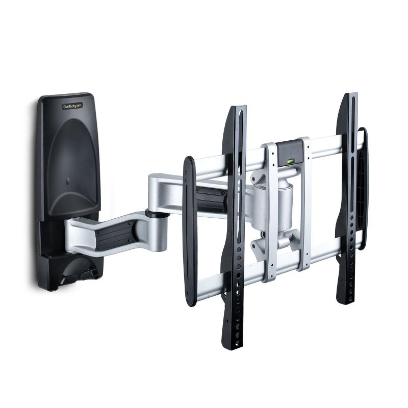 StarTech.com Articulating TV Wall Mount, VESA Wall Mount, Supports 26 to 65 inch/99lb/Flat/Curved TVs, Retractable Low Profile Wall Mount TV Bracket, Adjustable Corner TV Wall Mount - TAA
