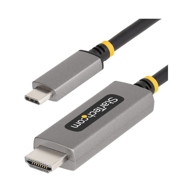 StarTech.com 10ft (3m) USB-C to HDMI Adapter Cable, 8K 60Hz, 4K 144Hz, HDR10, USB Type-C to HDMI 2.1 Video Converter Cable, USB-C DP Alt Mode/USB4/Thunderbolt Compatible - USB-C Laptop to HDMI