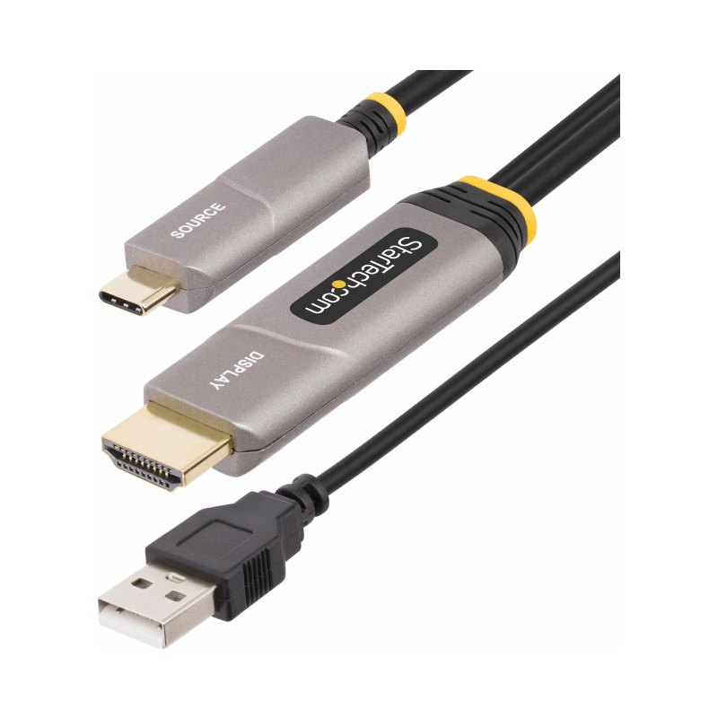 StarTech.com Câble USB-C vers HDMI 2.0 Optique Actif (AOC) de 15,2m, 4K 60Hz, Classé CL3, Câble Optique Actif, Câble Adaptateur USB Type-C vers HDMI Unidirectionnel