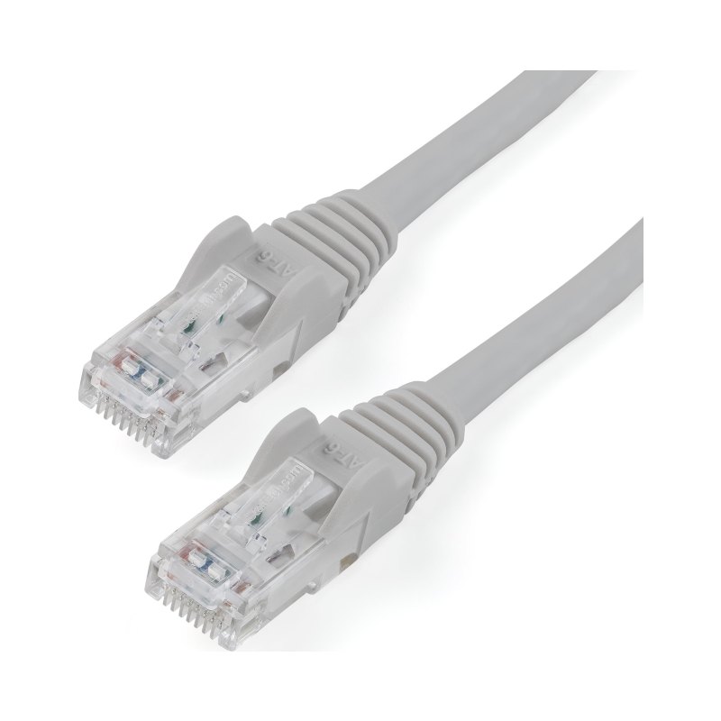 StarTech.com 10ft CAT6 Cable - Gray CAT6 Ethernet Cable - Gigabit Ethernet Wire - 250MHz 100W PoE RJ45 UTP CAT 6 Network/Patch Cord Snagless - Individually Tested