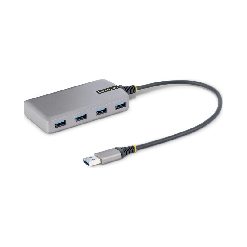 StarTech.com Hub USB 4 Ports - USB 3.0 5Gbps, Alimenté par Bus - Hub USB-A vers 4x USB-A avec entrée d'alimentation auxiliaire en option - Hub USB 3.0 pour PC Portable avec Câble de 30 cm - Hub USB Portable