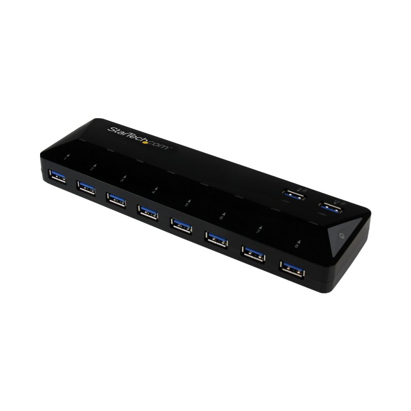 StarTech.com Concentrateur USB 3.0 (5Gbps) 10 ports avec Ports de Charge et de Synchronisation - 8 x USB-A, 2 x USB-A ports de Charge Rapide - Concentrateur USB Multiport Alimenté