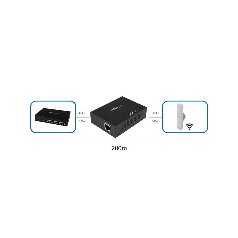 StarTech.com 1-Port Gigabit PoE+ Extender - 802.3at and 802.3af - 100 m (330 ft) - TAA 4